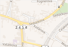 Sedláčkova v obci Čelákovice - mapa ulice