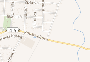 Šípková v obci Čelákovice - mapa ulice
