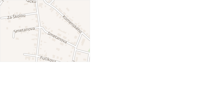 Smetanova v obci Čelákovice - mapa ulice