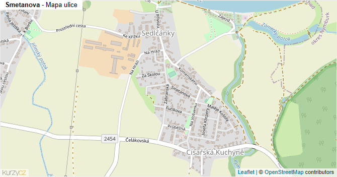 Smetanova - mapa ulice