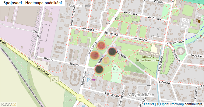Spojovací - mapa podnikání