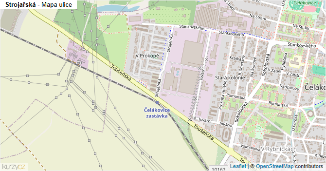 Strojařská - mapa ulice