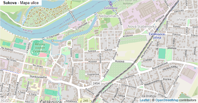 Sukova - mapa ulice