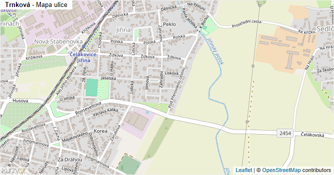 Trnková - mapa ulice