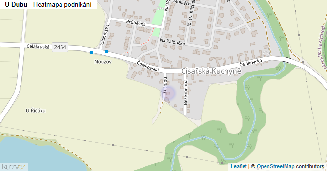 U Dubu - mapa podnikání