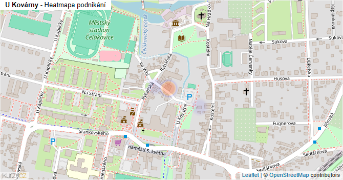 U Kovárny - mapa podnikání