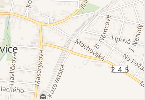 U Podjezdu v obci Čelákovice - mapa ulice