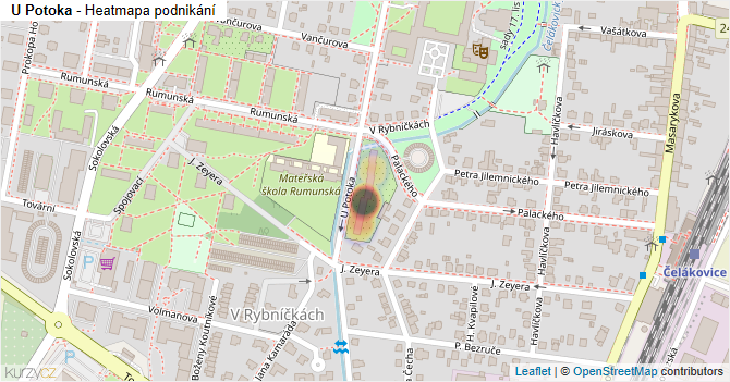 U Potoka - mapa podnikání