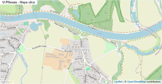 U Přívozu - mapa ulice