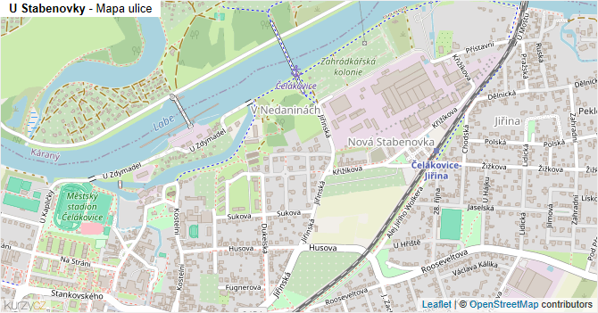 U Stabenovky - mapa ulice