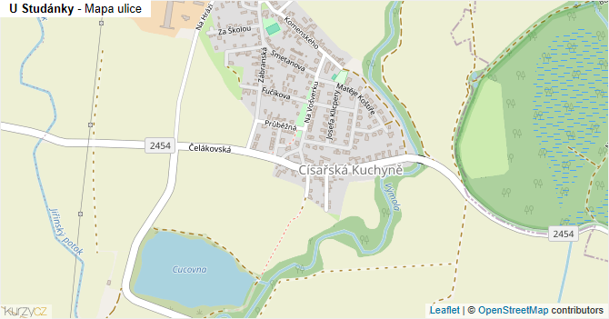 U Studánky - mapa ulice