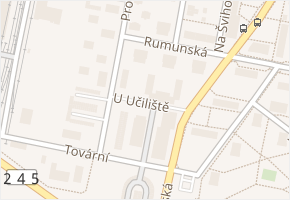 U Učiliště v obci Čelákovice - mapa ulice