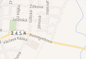 V Lukách v obci Čelákovice - mapa ulice