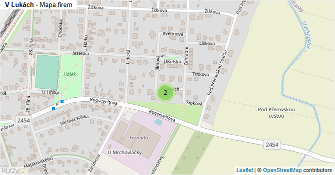 V Lukách - mapa firem