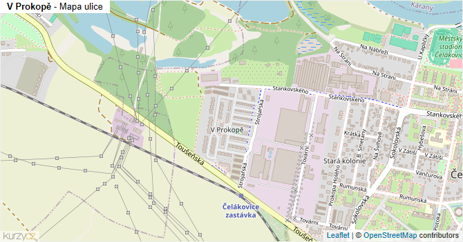 V Prokopě - mapa ulice