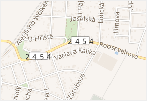 Václava Kálika v obci Čelákovice - mapa ulice
