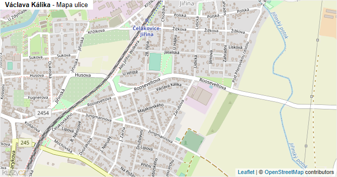 Václava Kálika - mapa ulice