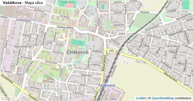 Vašátkova - mapa ulice