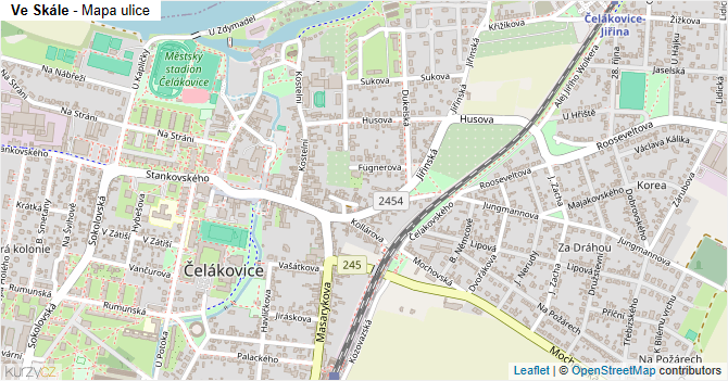 Ve Skále - mapa ulice