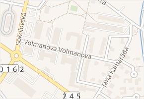 Volmanova v obci Čelákovice - mapa ulice