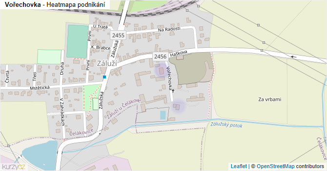 Vořechovka - mapa podnikání