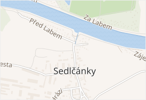 Za Labem v obci Čelákovice - mapa ulice