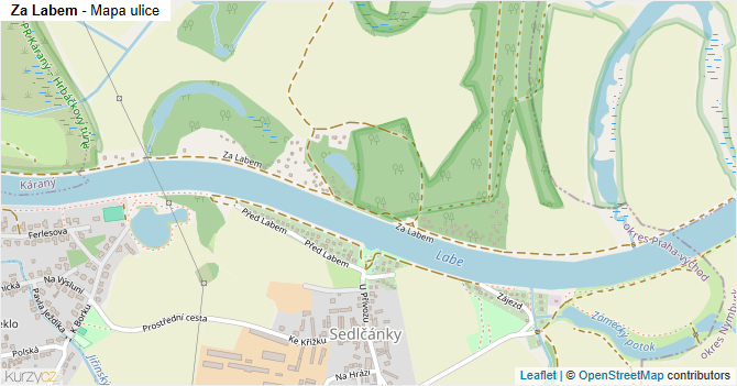 Za Labem - mapa ulice