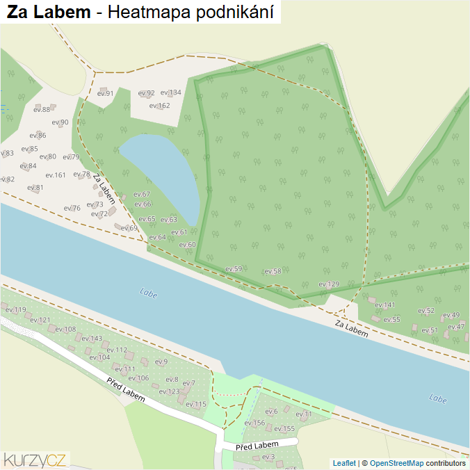 Mapa Za Labem - Firmy v ulici.
