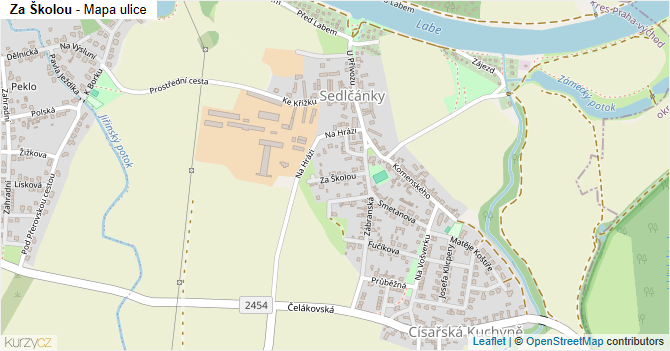 Za Školou - mapa ulice
