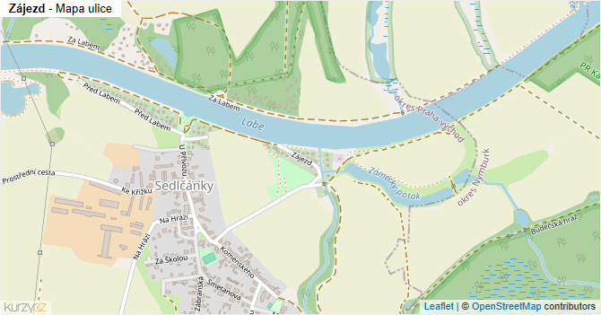 Zájezd - mapa ulice