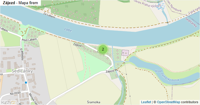 Zájezd - mapa firem