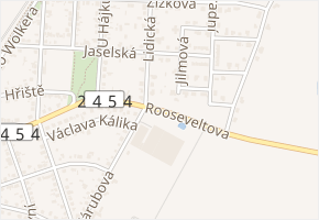Zárubova v obci Čelákovice - mapa ulice