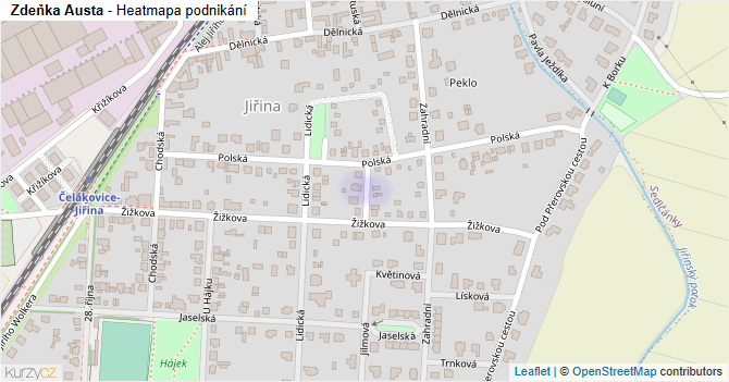 Zdeňka Austa - mapa podnikání