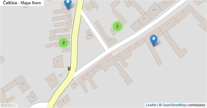 Čelčice - mapa firem