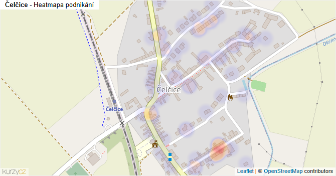 Čelčice - mapa podnikání