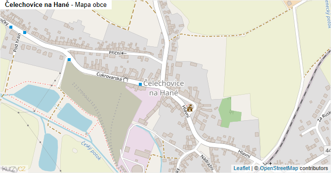 Čelechovice na Hané - mapa obce