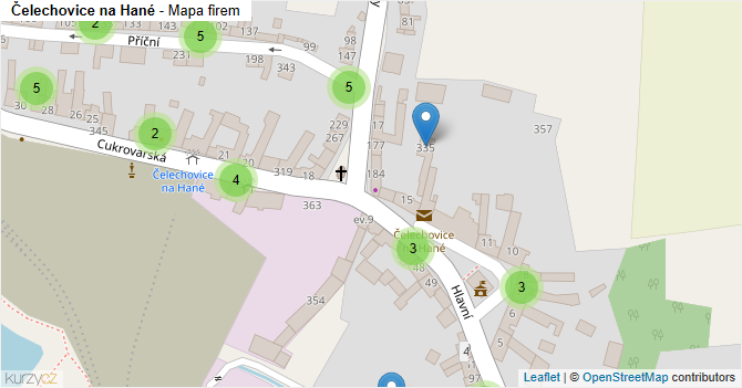 Čelechovice na Hané - mapa firem