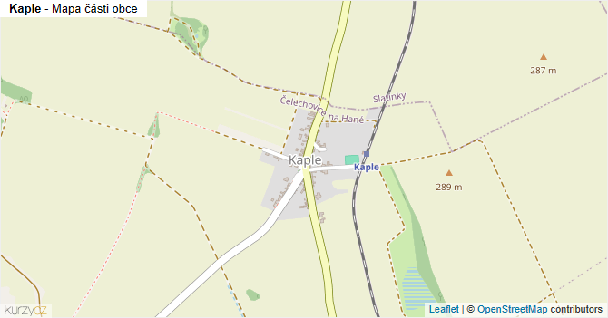 Kaple - mapa části obce