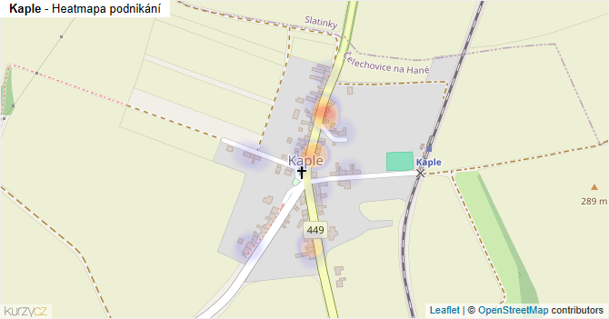 Kaple - mapa podnikání