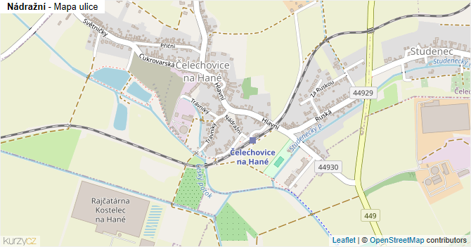 Nádražní - mapa ulice