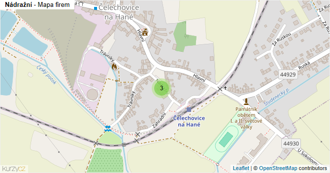 Nádražní - mapa firem