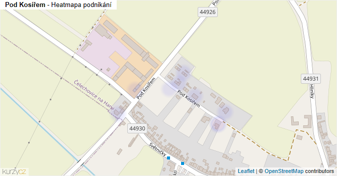 Pod Kosířem - mapa podnikání
