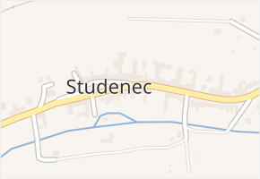Studenec v obci Čelechovice na Hané - mapa části obce