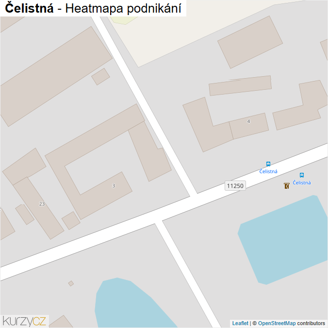 Mapa Čelistná - Firmy v obci.