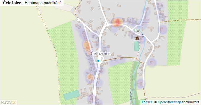 Čeložnice - mapa podnikání