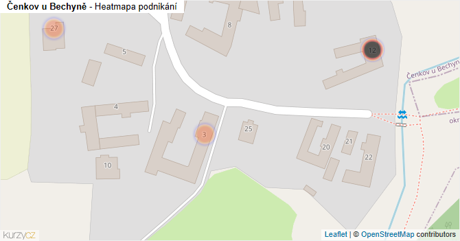 Čenkov u Bechyně - mapa podnikání