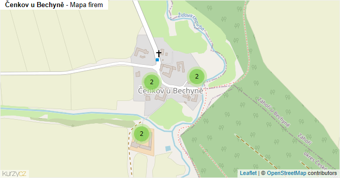 Čenkov u Bechyně - mapa firem