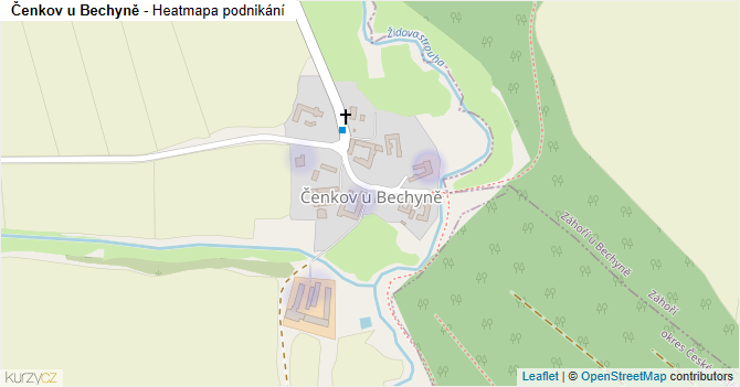 Čenkov u Bechyně - mapa podnikání