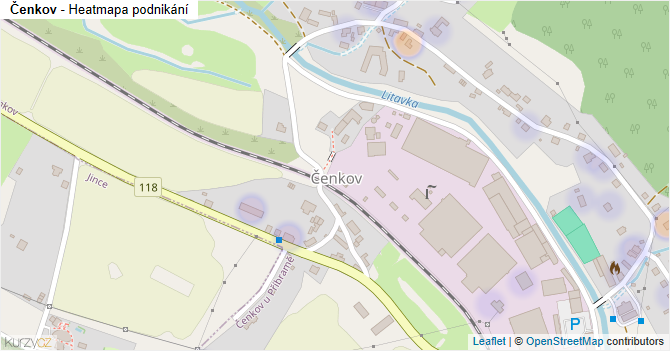 Čenkov - mapa podnikání
