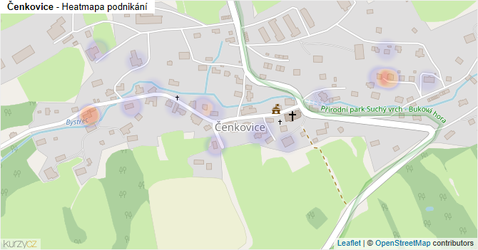 Čenkovice - mapa podnikání